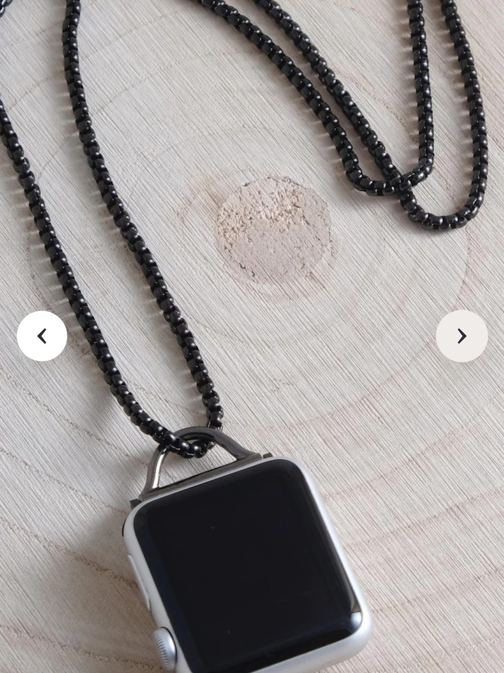 Stainless Steel Necklace Compatible with Fitbit Versa 4/Versa 3/Sense 2/Sense Ne